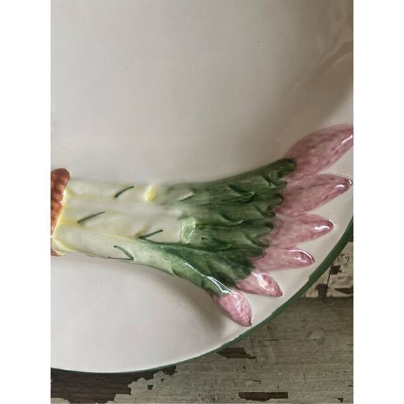 Jay Willfred Portugal Ceramic Asparagus Divided Serving Plate Andrea by Sadek - Picture 2 of 7